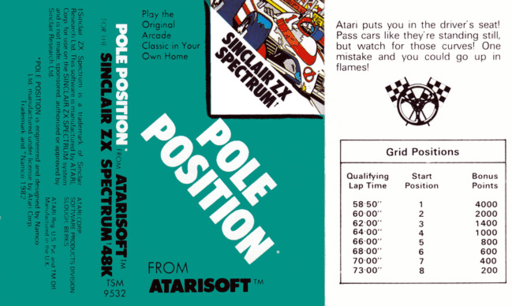 Pole Position box art for ZX Spectrum